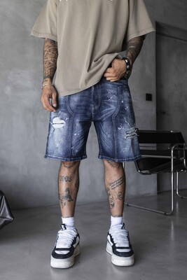 Black Island - Denim Short Blue 17266