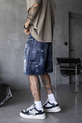 Black Island - Denim Short Blue 17266 (1)