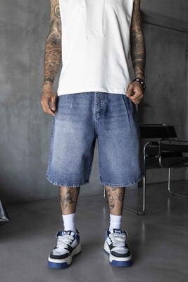 Black Island - Denim Short Blue 17268-1