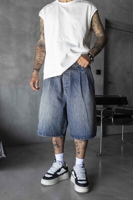 Black Island - Denim Short Blue 17270 (1)