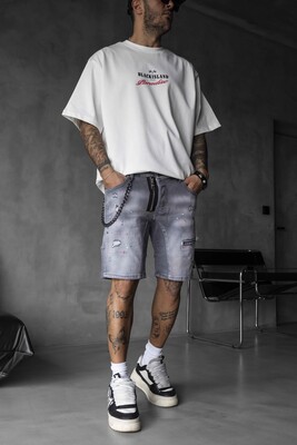 DENIM SHORT GRAY 16281 - Thumbnail (2)