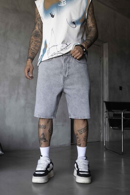 Black Island - Denim Short Gray 17218
