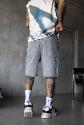 Denim Short Gray 17218 - Thumbnail (3)