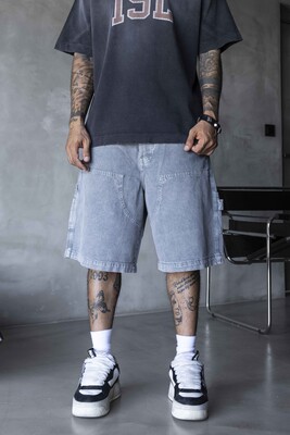 Black Island - Denim Short Gray 17255