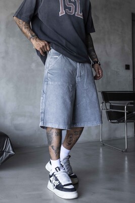 Black Island - Denim Short Gray 17255 (1)