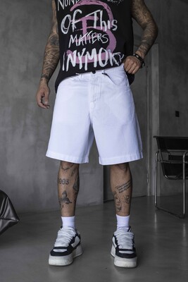 Black Island - Denim Short White 17219