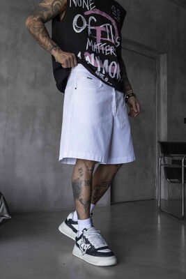 Black Island - Denim Short White 17219 (1)