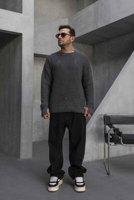 Black Island - Distressed Knit Sweater Antra 1005