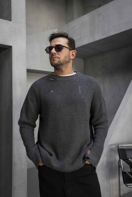Distressed Knit Sweater Antra 1005 - Thumbnail (2)