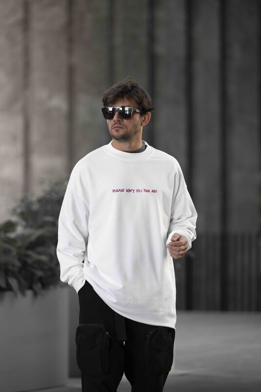 Black Island - Don't Kill Your Art White Sweatshirt 1659 (1)