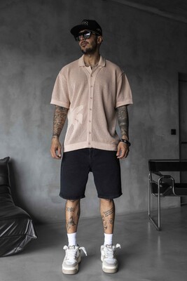 Black Island - DUSTY PINK POLO COLLAR KNITWEAR 2629