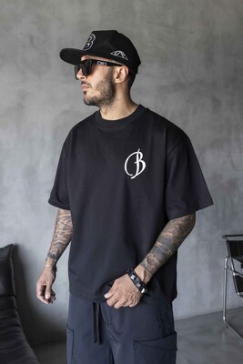 Black Island - Embroidered T-shirt Black 1900 (1)