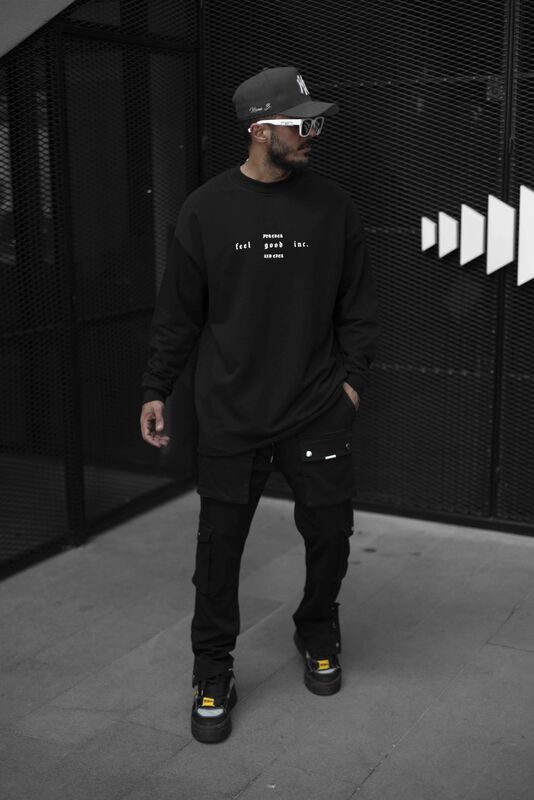 Feel Good Black Sweatshirt 1661 (1)