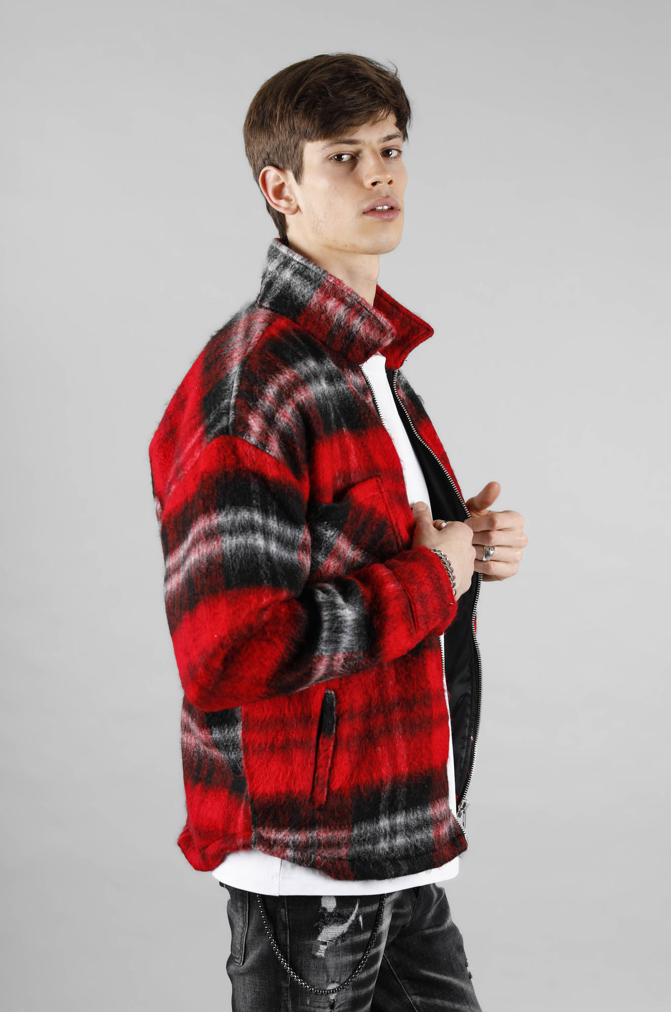 flannel jacket red 15445