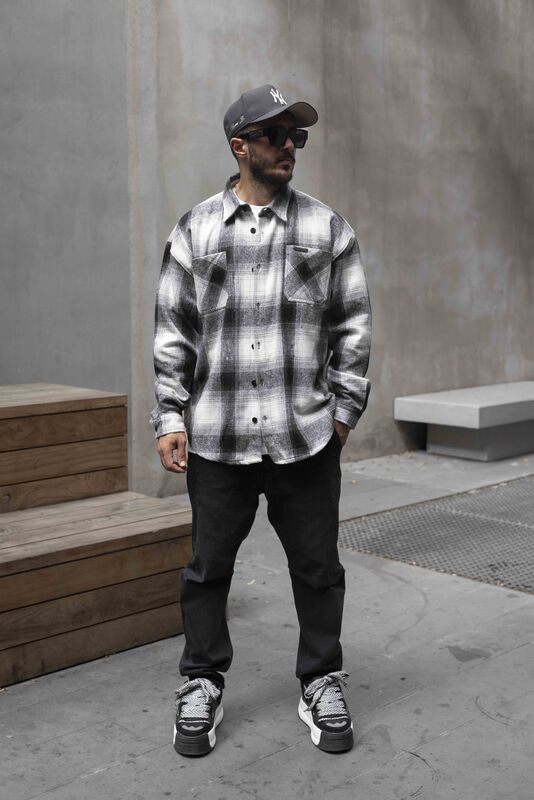 FLANNEL SHIRT BLACK 16531 (1)