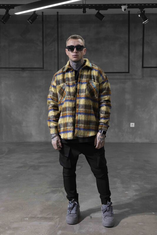 Black Island - FLANNEL SHIRT MUSTARD 15391