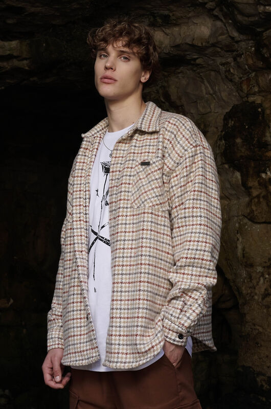 FLANNEL SHIRT BEIGE 15368 (1)