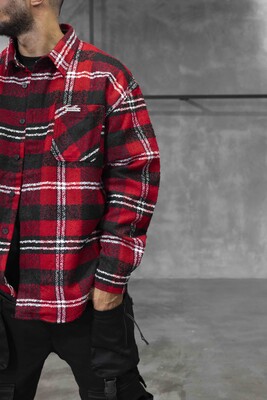 FLANNEL SHIRT RED 15407 - Thumbnail