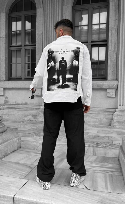 Legend Never Die Printed Denim Shirt White 16360 (3)