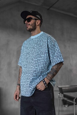 Black Island - Full Print Statement Light Blue T-shirt 1841 (1)