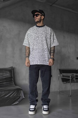 Black Island - Full Print Statement White T-shirt 1841