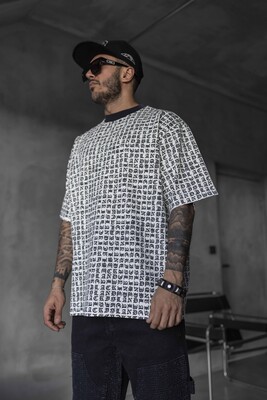 Black Island - Full Print Statement White T-shirt 1841 (1)