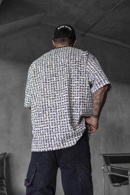 Full Print Statement White T-shirt 1841 - Thumbnail (3)