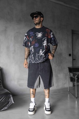 Black Island - Full Printed T-shirts Black 1880