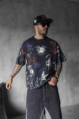 Black Island - Full Printed T-shirts Black 1880 (1)
