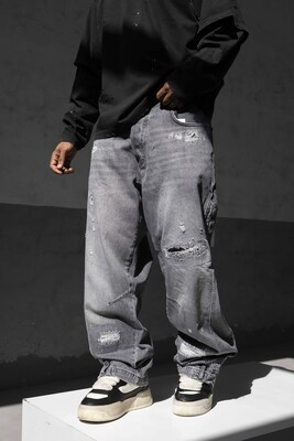 Black Island - Gray Baggy Jeans 17259 (1)