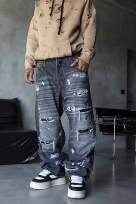 Black Island - Gray Baggy Jeans 17284 (1)