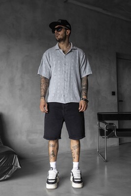Black Island - GRAY POLO COLLAR KNITWEAR 2632