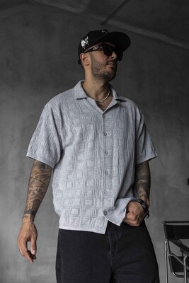 Black Island - GRAY POLO COLLAR KNITWEAR 2632 (1)
