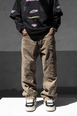 Black Island - Green Baggy Jeans 17261
