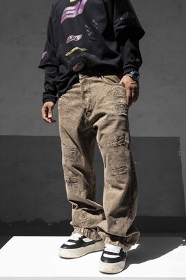Green Baggy Jeans 17261 - Thumbnail (2)