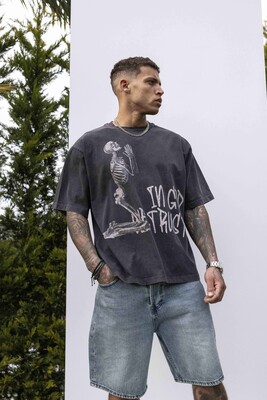 Black Island - IN GOD WE TRUST PRINTED WASHED T-SHIRT ANTRA 1846 (1)