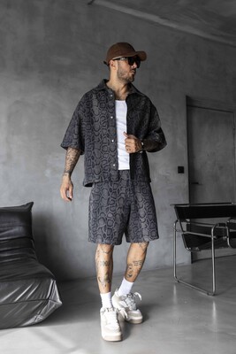 Jacquard Patterned Antra Jacket 17238 - Thumbnail (2)