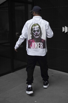 Joker Printed Denim Jacket 16360-1 - Thumbnail