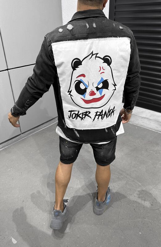 Joker Panda Printed Denim Shirt Black 16372 (3)