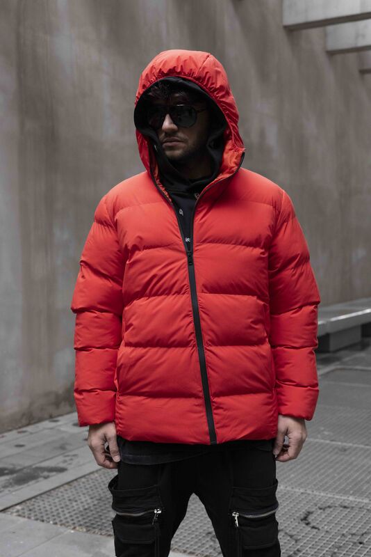 Black Island - PUFFER RED COAT 7010