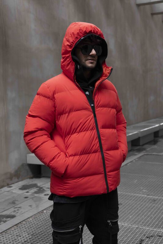 Black Island - PUFFER RED COAT 7010 (1)