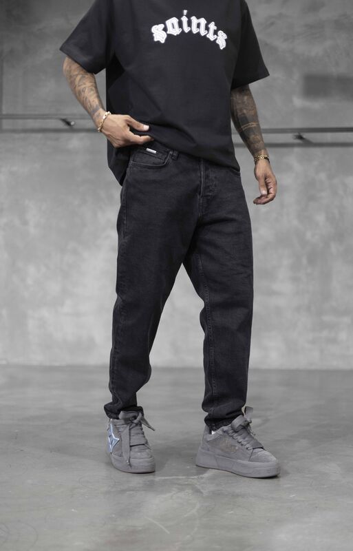 Loose Fit Black Jeans 16460 (3)