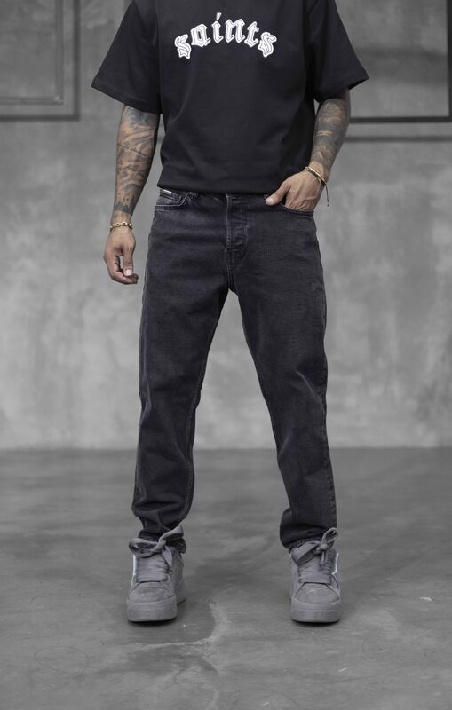 Loose Fit Black Jeans 16460 (1)