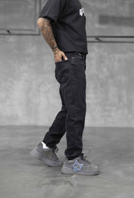 Loose Fit Black Jeans 16466 (3)