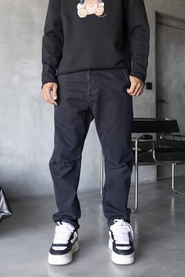 Black Island - Loose Fıt Black Jeans 16940