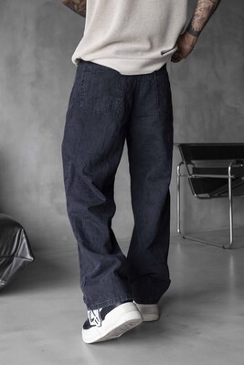 Loose Fit Black Jeans 17099 - Thumbnail (2)