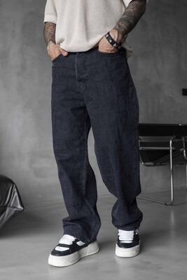 Loose Fit Black Jeans 17099 - Thumbnail (3)
