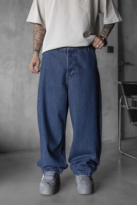 Black Island - Loose Fit Blue Jeans 17065