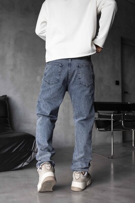 Loose Fit Blue Jeans 17244 - Thumbnail (3)