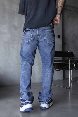 Loose Fit Blue Jeans 17250 - Thumbnail (3)